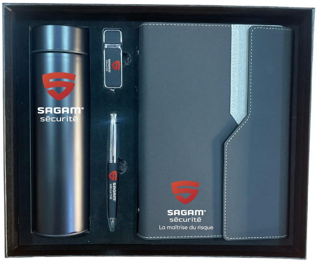 Coffret objet publicitaire — SAGAM sécurité
